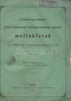 1879 Az osztrák-magyar birodalom közös háztartás költségvetéséhez tartozó mellékletek. Közös hadügyminisztérium Közös álló hadsereg (rendkívüli szükséglet); Cs. K. udvari nyomda (kissé szakadozott)