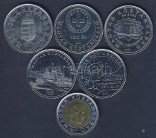 2002. 100Ft "Kossuth" + 2004-2007. 50Ft 5db klf emlékverete T:vegyes
