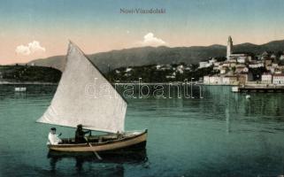 Novi Vinodolski with yacht