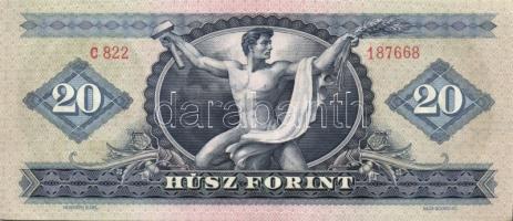1969. 20Ft T:II egyszer hajtva de törve nem!