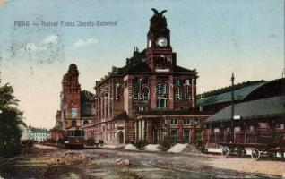 Praha Franz Joseph railway station with tram