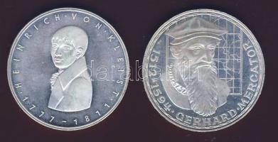 NSZK 1969. 5DM Ag "Mercator" + 1977. 5DM Ag "Kleinst" T:2