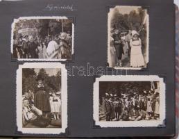 Régi fotóalbum 73 db osztrák és olasz képpel: tájképek, népviseletek, hegyek