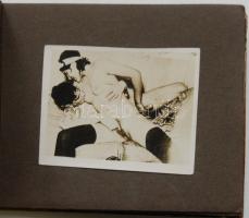 18 db pornó fotó régi bőr fotóalbumban