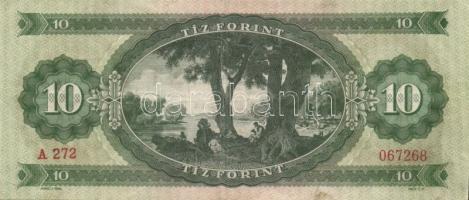 1960. 10Ft + 1968. 100Ft elcsúszott hátlapi nyomat T:II,II-