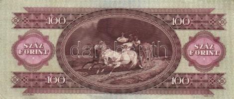 1960. 10Ft + 1968. 100Ft elcsúszott hátlapi nyomat T:II,II-