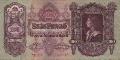 1930. 100P (2x) közte "*" sorozat T:I,I-