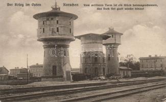 Korsze water towers at the Railway station