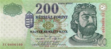 2005. 200Ft "FC" sorozat (2x) egymás utáni sorszámmal T:I