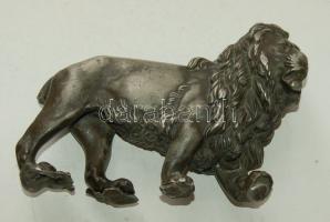 Oroszlán szobor fémből (farka sérült) / Lion statue 16x12 cm