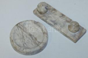 Márvány névjegytartó és hamutartó / Marble card-holder and ashtray