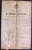 1886 A Budapesti Királyi Ítélőtábla ítélete Vajkay Károly táblai elnök aláírásával