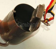 cca 1910 Kiválóan működő fém persely kulccsal: "Sok kicsi sokra megy" / Well functioning p...