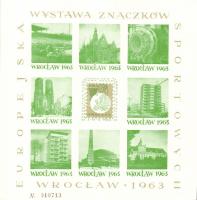 1963. Lengyelország 3db emlékív Wroclaw Európa Bajnokságra