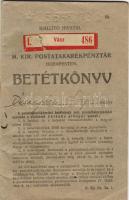 1919 Magyar Királyi Postatakarékpénztár, betétkönyv
