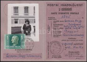 1942 UPU fényképes postai igazolójegy / UPU postal ID