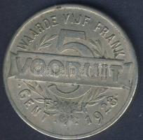 Belgium 1928. 5Fr kenyérjegy T:3+