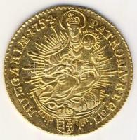 1754KB Dukát Au "Mária Terézia" (3.49g) T:2,2- / 
Hungary 1754. Ducat Au "Maria There...