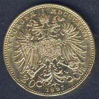 Ausztria 1894. 20K Au 6,78g T:2+