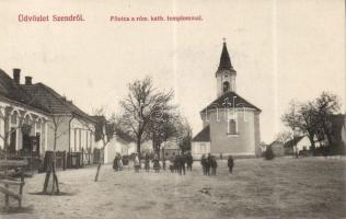 Szend Fő utca katolikus templommal