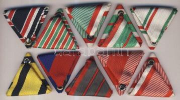 10db klf medál és kitüntetési mellszalag T:vegyes