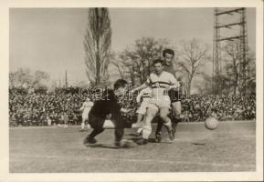 Football match Budapest Honvéd-Salgótarjáni Bányász with Puskás photo