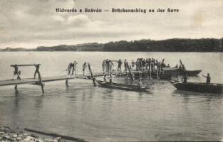 Száva river bridge construction