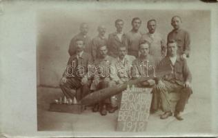 Bomb craftsmen group photo 1918 (small tear)