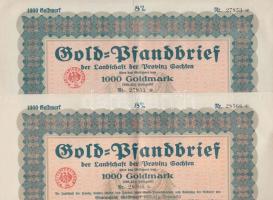 Sachsen 1930. Aranykötvény 1000GM-ról (3x) T:II