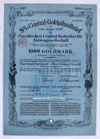 Berlin 1927. Porosz Földhitel Részvénytársaság 1000GM-ról szóló kötvénye (2x) T:I