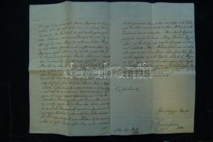 1730 gr. Kornis István Küküllő vármegyei főispán saját kézzel írt és aláírt levele politikai ügyekrő...