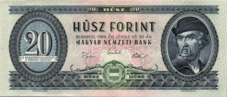 1969. 20Ft (6x) közte sorszámkövetéssel is! T:I,I-
