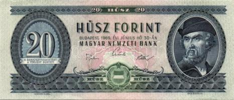 1969. 20Ft (6x) közte sorszámkövetéssel is! T:I,I-