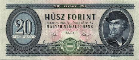1969. 20Ft (6x) közte sorszámkövetéssel is! T:I,I-