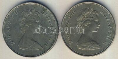 Nagy-Britannia 1972. 25p "Erzsébet és Fülöp" + 1981. 25p "Károly és Diana" T:2-,3+