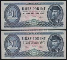 1969. 20Ft (2x) egymásutáni sorszámmal! T:I,I-