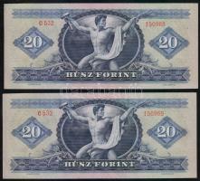 1969. 20Ft (2x) egymásutáni sorszámmal! T:I,I-