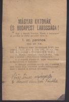 1944 Vörös János vezérezredes, a Honvéd Vezérkar főnökének parancsa, melyben a Vörös Hadsereghez való átállásra szólít fel (restaurált)