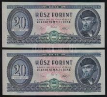 1969. 20Ft (2x) egymásutáni sorszámmal! T:I