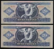 1969. 20Ft (2x) egymásutáni sorszámmal! T:I