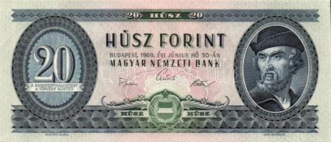 1969. 20Ft (2x) egymásutáni sorszámmal! T:I,I-