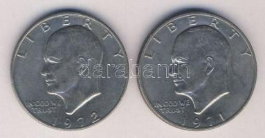 USA 1971-1972. 1$ "Eisenhower" (2x) T:3
