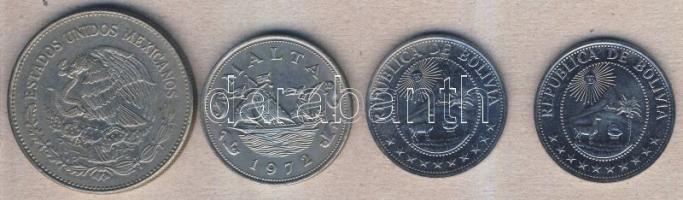 Málta 1972. 10c T:2 + Bolívia 1980. 1P (2x) T:1 + Mexikó 1982. 50P T:3+