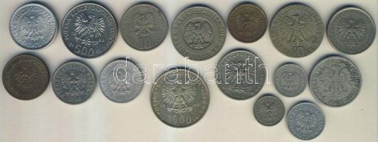 Lengyelország 1960-1991. 10Gr (2x), 20Gr, 50Gr, 1Zl (2x), 2Zl, (2x), 5Zl, 10Zl (3x), 20Zl (2x), 500Z...