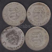 1947. 5Ft Ag (4x) "Kossuth" T:3