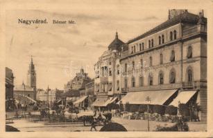 Nagyvárad Bémer square with the shop of Neumann and Hotel Pannonia