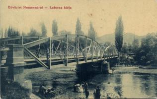 Homonna Laborcz bridge, washing women