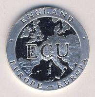 Nagy-Britannia 1992. ECU "Europa - Honi Soit Qui Mal Y Pense" Ag (28.6g) T:PP eredeti dísztokban