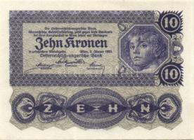 Ausztria/Osztrák-Magyar Bank 1922. 2K + 10K (2x) egymás utáni sorszámúak + 100K (2x) egymás utáni so...