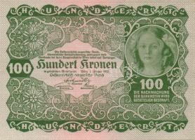 Ausztria/Osztrák-Magyar Bank 1922. 2K + 10K (2x) egymás utáni sorszámúak + 100K (2x) egymás utáni so...